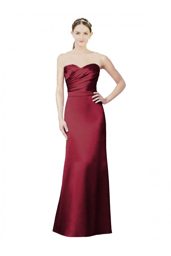 Satin Sweetheart Long Sleeveless Bridesmaid Dress / Evening Dress Toowoomba