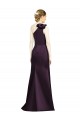 Grape Satin One Shoulder Long Sleeveless Bridesmaid Dress Toowoomba