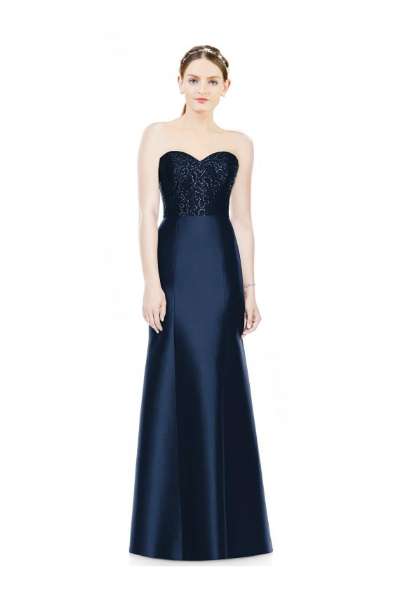 Satin Sweetheart Long Sleeveless Evening Dress / Bridesmaid Dress Toowoomba
