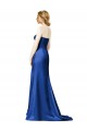 Dark Navy Satin Sweetheart Long Sleeveless Bridesmaid Dress Toowoomba