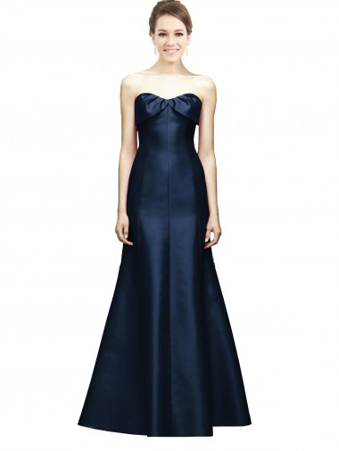 Mermaid Satin Sweetheart Long Sleeveless Bridesmaid Dress Toowoomba