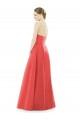 Firecracker Satin Jewel Neck Long Sleeveless Bridesmaid Dress Toowoomba