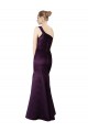 Grape Satin One Shoulder Long Sleeveless Prom Dress / Bridesmaid Dress Toowoomba