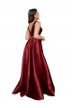 V-Back Satin V-Neck Long Sleeveless Formal Plus Size Evening Gown / Prom Dress / Bridesmaid Dress Toowoomba