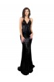 Open Back Sequin V-Neck Long Sleeveless Black Tie Evening Gown / Prom Dress / Bridesmaid Dress Toowoomba