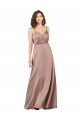 Silk like Satin V-Neck Long Sleeveless Formal Evening Gown / Bridesmaid Dress Toowoomba