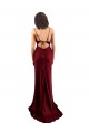 Open Back Burgundy Silk like Satin Cowl Neck Long Sleeveless Formal Evening Gown / Prom Dress / Bridesmaid Dress Toowoomba