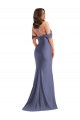Low Back Silk like Satin Off the Shoulder Long Sleeveless Black Tie Plus Size Evening Gown / Prom Dress / Bridesmaid Dress Toowoomba