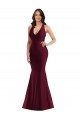 Open Back Silk like Satin V-Neck Long Sleeveless Formal Plus Size Evening Gown / Prom Dress / Bridesmaid Dress Toowoomba