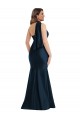 Dark Navy Silk like Satin One Shoulder Long Sleeveless Formal Plus Size Evening Gown / Prom Dress / Bridesmaid Dress Toowoomba