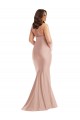 Open Back Silk like Satin Halter Neck Long Sleeveless Formal Plus Size Evening Gown / Prom Dress / Bridesmaid Dress Toowoomba