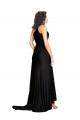 Black Silk like Satin One Shoulder Long Sleeveless Black Tie Evening Gown / Prom Dress / Bridesmaid Dress Toowoomba