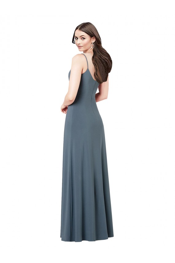 Low Back Spandex V-Neck Long Sleeveless Prom Dress / Bridesmaid Dress Toowoomba