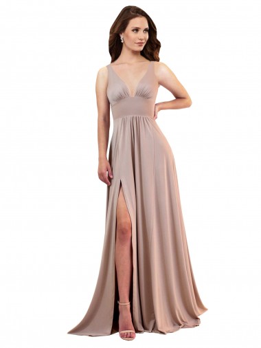Low Back Spandex V-Neck Long Sleeveless Black Tie Evening Gown / Prom Dress / Bridesmaid Dress Toowoomba