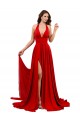 Open Back Red Spandex Halter Neck Long Sleeveless Formal Evening Gown / Prom Dress / Bridesmaid Dress Toowoomba