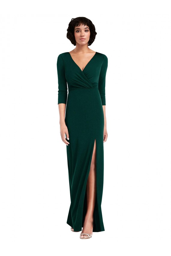 V-Back Spandex V-Neck Long Long Sleeves Formal Evening Gown / Prom Dress / Bridesmaid Dress Toowoomba