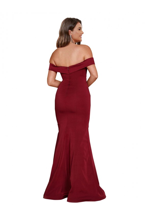 Spandex Off the Shoulder Long Sleeveless Formal Plus Size Evening Gown / Prom Dress / Bridesmaid Dress Toowoomba