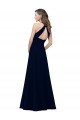 Keyhole Back Stretch Crepe Jewel Neck Long Sleeveless Prom Dress / Bridesmaid Dress Toowoomba