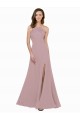 Keyhole Back Stretch Crepe Jewel Neck Long Sleeveless Prom Dress / Bridesmaid Dress Toowoomba