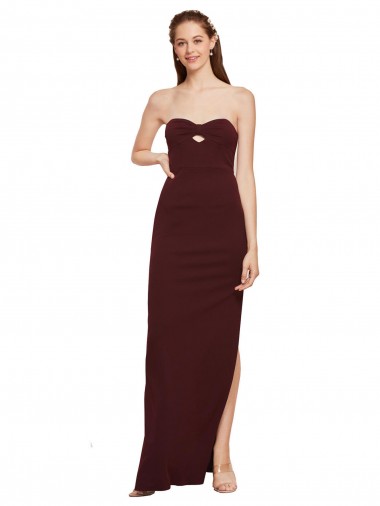 Stretch Crepe Strapless Long Sleeveless Formal Evening Gown / Prom Dress / Bridesmaid Dress Toowoomba