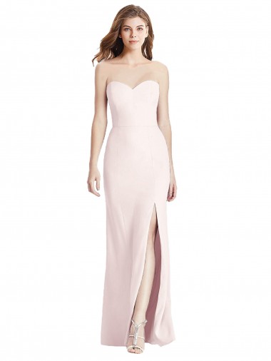 Low Back Stretch Crepe Sweetheart Long Sleeveless Semi Formal Evening Dress / Prom Dress / Bridesmaid Dress Toowoomba