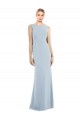 Backless Stretch Crepe Bateau Neck Long Sleeveless Semi Formal Evening Dress / Prom Dress / Bridesmaid Dress Toowoomba