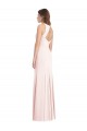 Open Back Pink Stretch Crepe Bateau Neck Long Sleeveless Semi Formal Evening Dress / Prom Dress / Bridesmaid Dress Toowoomba