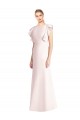 Open Back Pink Stretch Crepe Bateau Neck Long Cap Sleeves Formal Dress / Bridesmaid Dress Toowoomba