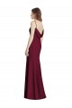 Open Back Stretch Crepe Bateau Neck Long Sleeveless Semi Formal Evening Dress / Bridesmaid Dress Toowoomba