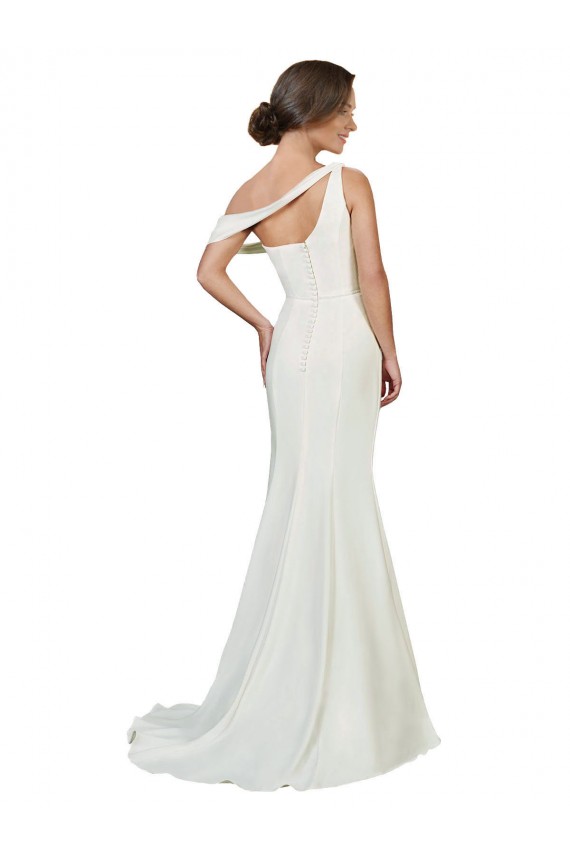 Stretch Crepe One Shoulder Sweep Train Sleeveless Formal Evening Gown / Prom Dress / Bridesmaid Dress Toowoomba