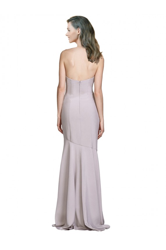Arctic Lilac Stretch Crepe Strapless Long Sleeveless Prom Dress / Bridesmaid Dress Toowoomba