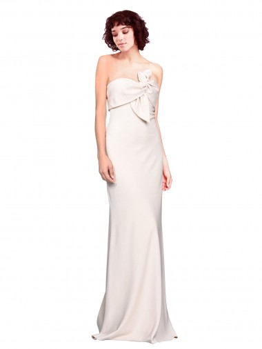 Mermaid Stretch Crepe Strapless Long Sleeveless Prom Dress / Bridesmaid Dress Toowoomba