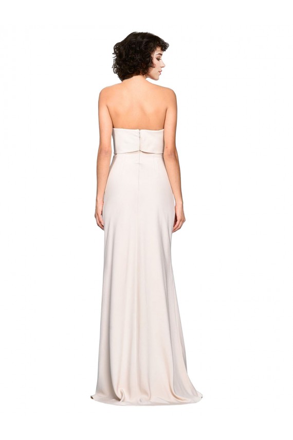Mermaid Stretch Crepe Strapless Long Sleeveless Prom Dress / Bridesmaid Dress Toowoomba
