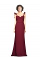 Burgundy Stretch Crepe Strapless Long Sleeveless Prom Dress / Bridesmaid Dress Toowoomba