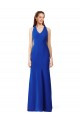 Royal Blue Stretch Crepe V-Neck Long Sleeveless Formal Evening Gown / Prom Dress / Bridesmaid Dress Toowoomba