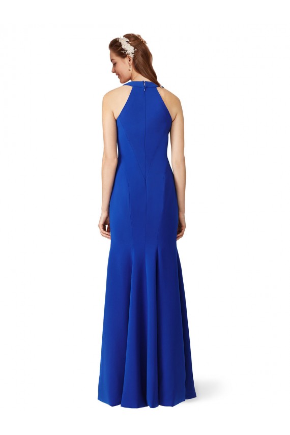 Royal Blue Stretch Crepe V-Neck Long Sleeveless Formal Evening Gown / Prom Dress / Bridesmaid Dress Toowoomba