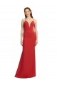 Open Back Red Stretch Crepe Spaghetti Straps Long Sleeveless Formal Evening Gown / Prom Dress / Bridesmaid Dress Toowoomba