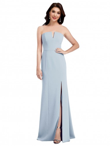Low Back Stretch Crepe V-Neck Long Sleeveless Bridesmaid Dress / Evening Dress Toowoomba