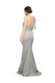 Low Back Stretch Crepe & Tulle One Shoulder Sweep Train Sleeveless Formal Evening Gown / Prom Dress / Bridesmaid Dress Toowoomba