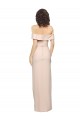 Low Back Nude Stretch Crepe Off the Shoulder Long Sleeveless Formal Evening Gown / Prom Dress / Bridesmaid Dress Toowoomba