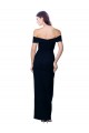 Black Stretch Crepe Off the Shoulder Long Sleeveless Formal Dress / Bridesmaid Dress Toowoomba