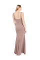 Dusty Pink Stretch Crepe Square Neck Long Sleeveless Prom Dress / Bridesmaid Dress Toowoomba