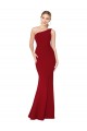 Burgundy Stretch Crepe One Shoulder Long Sleeveless Formal Evening Gown / Prom Dress / Bridesmaid Dress Toowoomba