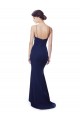 Open Back Stretch Crepe Spaghetti Straps Long Sleeveless Formal Dress / Bridesmaid Dress Toowoomba