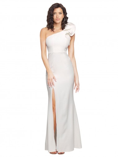 Stretch Crepe One Shoulder Long Sleeveless Formal Evening Dress / Bridesmaid Dress Toowoomba