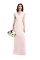 Stretch Crepe V-Neck Long Cap Sleeves Formal Evening Gown / Prom Dress / Bridesmaid Dress Toowoomba