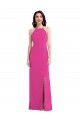 Open Back Fuchsia Stretch Crepe Halter Neck Long Sleeveless Formal Evening Gown / Prom Dress / Bridesmaid Dress Toowoomba