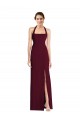 Open Back Stretch Crepe Halter Neck Long Sleeveless Semi Formal Evening Dress / Prom Dress / Bridesmaid Dress Toowoomba