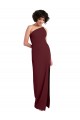 Burgundy Gold Stretch Crepe One Shoulder Long Sleeveless Formal Evening Gown / Prom Dress / Bridesmaid Dress Toowoomba