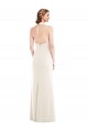 Low Back Stretch Crepe Halter Neck Long Sleeveless Semi Formal Evening Dress / Prom Dress / Bridesmaid Dress Toowoomba